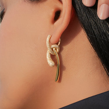 Sculptural Knot Drop Earrings